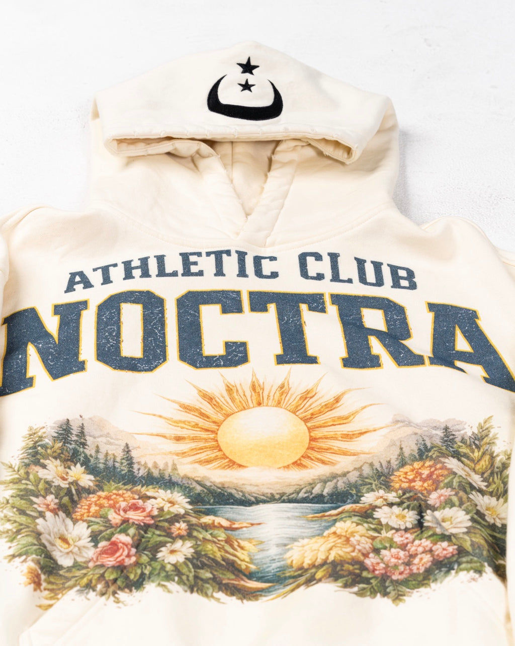 NOCTRA Athletic Club Hoodie – Cream
